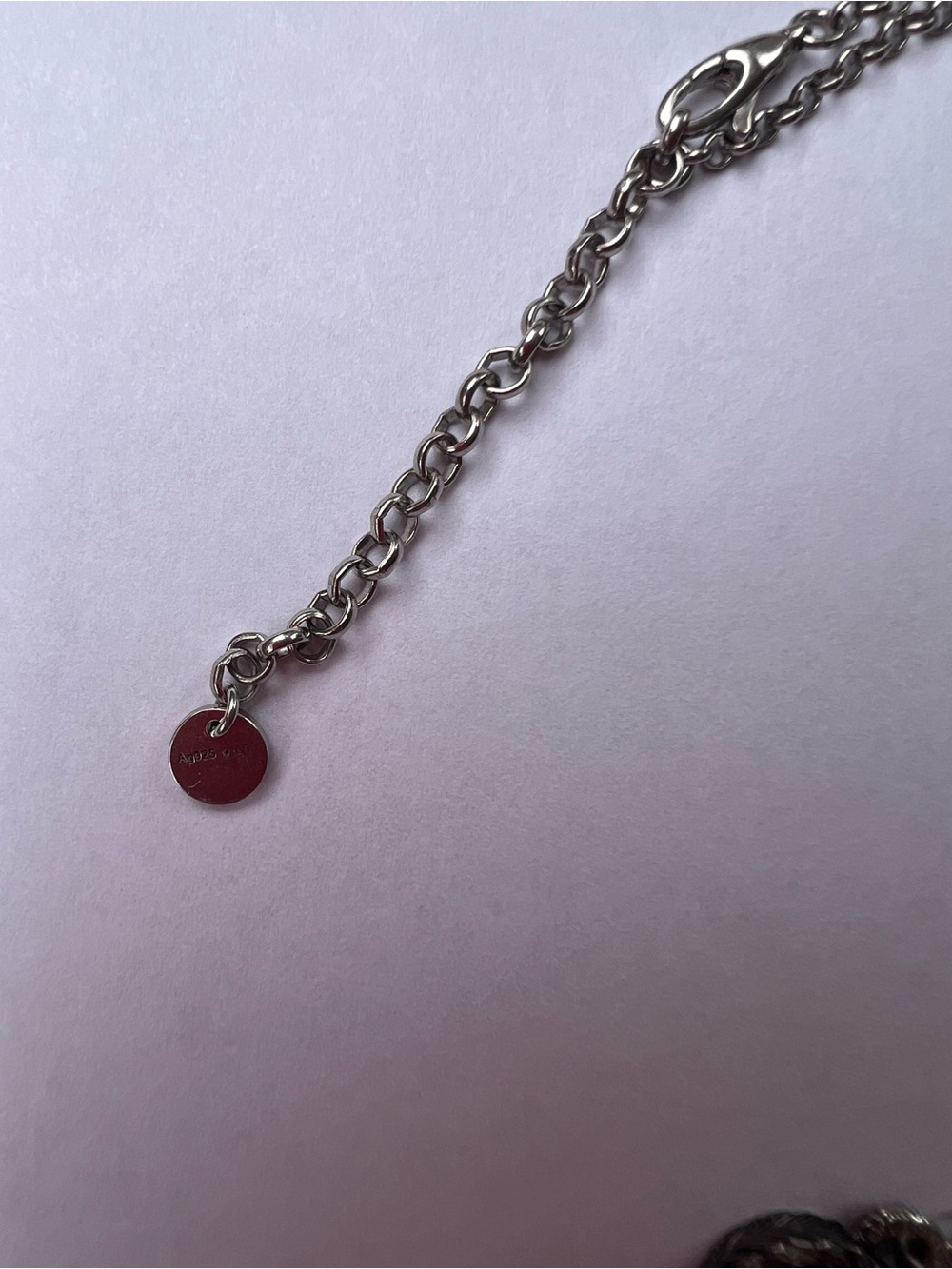 Gucci Silver Interlocking G Rope-Edge Pendant Necklace - Picture 6 of 9